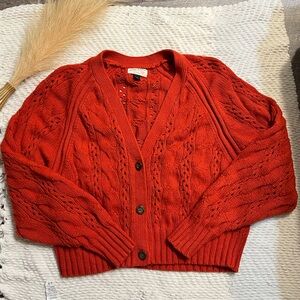 Universal Thread Women's Bright Red Cardigan